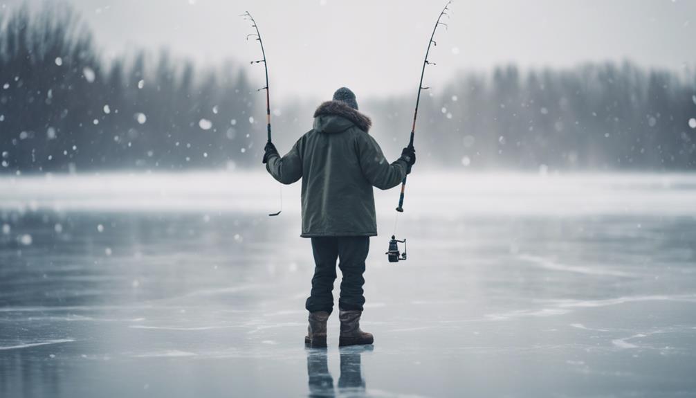 fishing in the cold