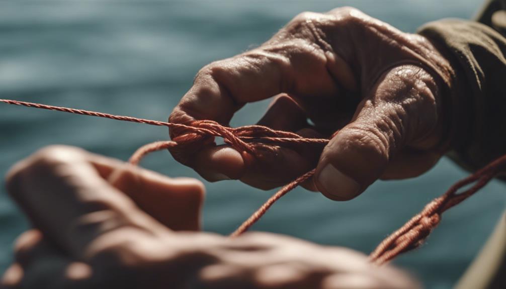 hand lining knot techniques