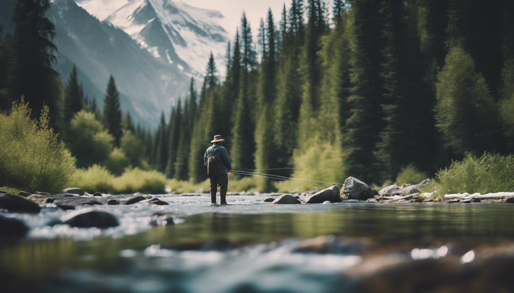 line fishing for trout