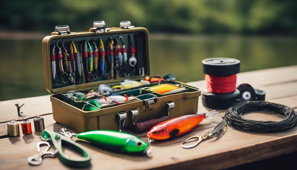 organized fishing gear storage